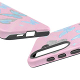 Y2K Butterfly Pink iPhone Case – Glitter Aesthetic