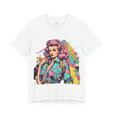 Vibrant '90s Throwback T-Shirt for Women | Retro Pop Art Graphic Tee