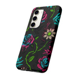 Urban Floral Graffiti Phone Case – Neon Street Art Vibes for iPhone & Samsung