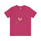Radiant Heart Graphic T-Shirt in Bold Pink