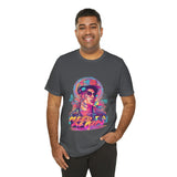 Vibrant Portrait Graphic T-Shirt – Bold Urban Art Style Tee