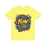 Flow Vibes T-Shirt – Retro Hip-Hop Boombox Graphic Tee