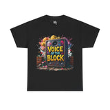 Voice of the Block Graffiti Speaker Tee – Navy