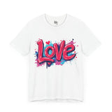 Dynamic Love Graffiti T-Shirt - Black Streetwear Style