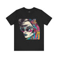 Retro Vibes Women's T-Shirt - Neon Geometric Design