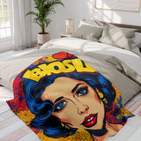 Boss Pop Fleece Blanket – Vibrant Comic-Style Chic