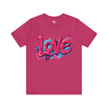 Dynamic Love Graffiti Black T-Shirt - Streetwear Style
