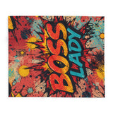 Boss Lady Comic Fleece Blanket – Vibrant Pop Art Empowerment