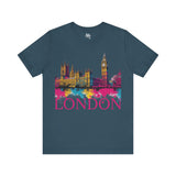 London Skyline Splatter T-Shirt - Urban Retro Design