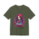 Urban Girl T-Shirt - Vibrant Street Style & Heart Design UK - T-Shirt by Printify | Unique designs from ArteoDesign